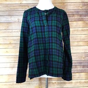 Pendleton Blue & Green Cotton Button Up Flannel